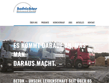 Tablet Screenshot of betonwerk-hofrichter.de